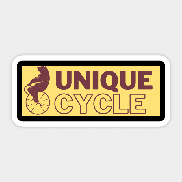 Bär - Unique Cycle Einrad Artist Zirkus Motiv Sticker by Maggini Art